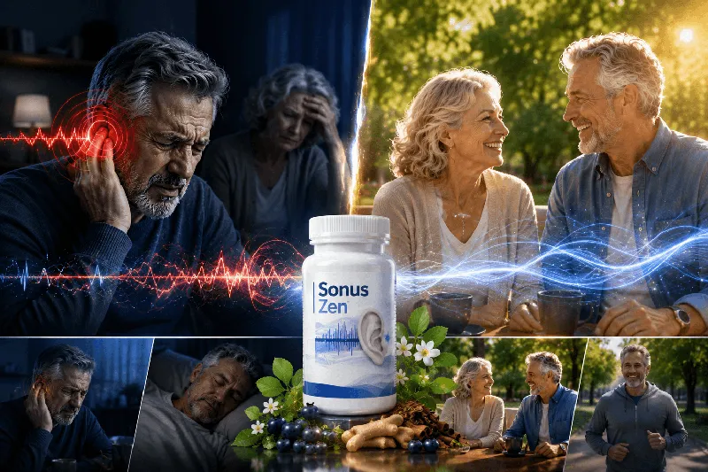 SonusZen user progress showing reduced tinnitus and improved hearing clarity over time