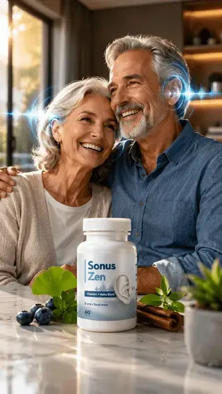 SonusZen ear health capsule with six natural compounds for tinnitus and hearing support
