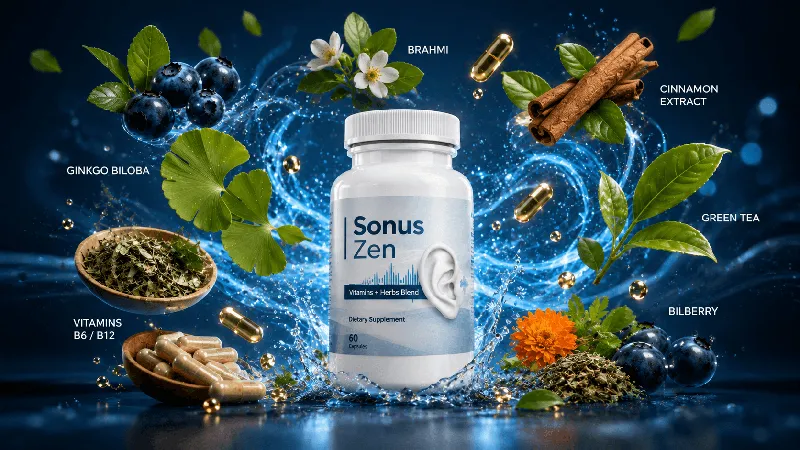 SonusZen six ingredients himalayan garlic ginkgo biloba rhodiola rosea hawthorne berry vitamin c vitamin b6